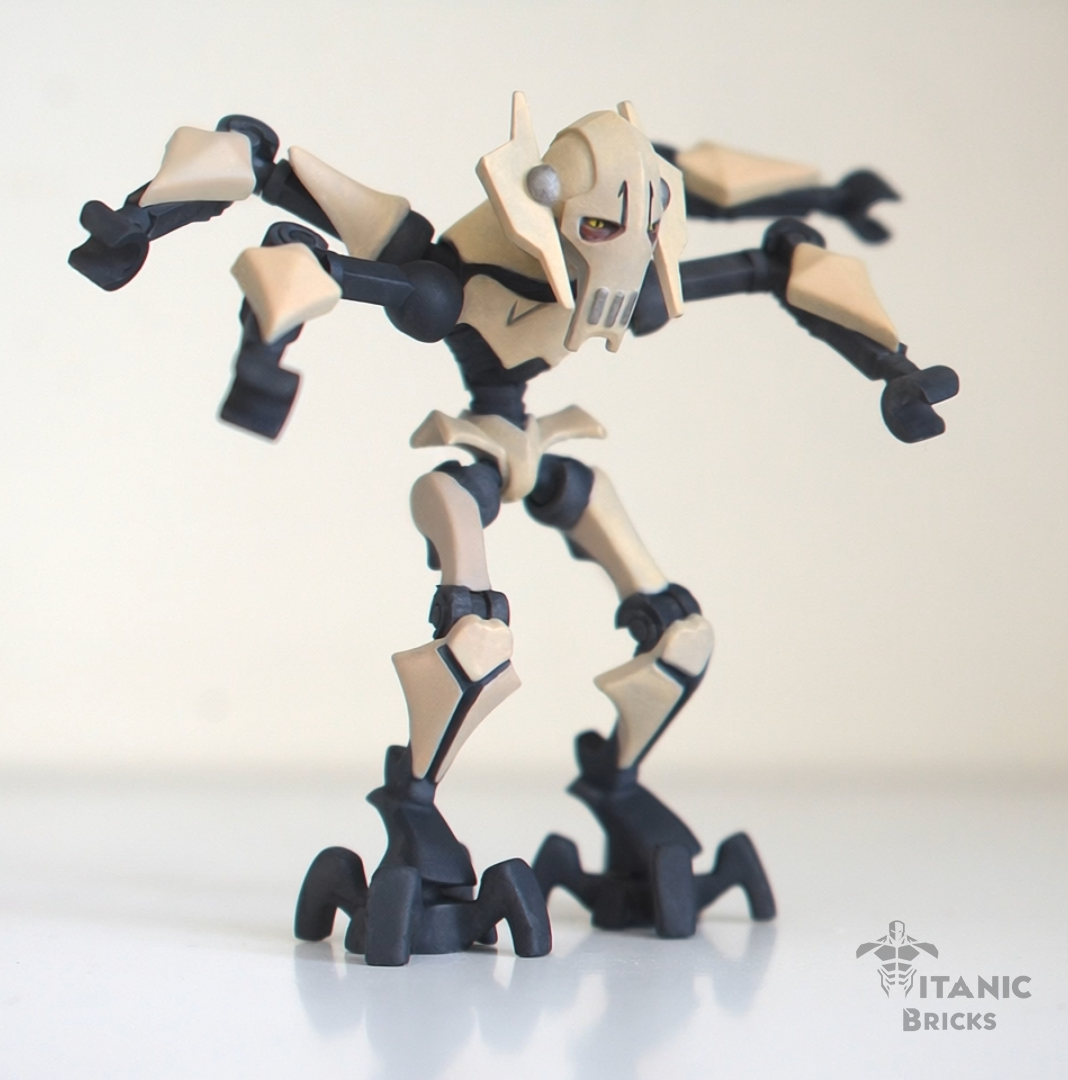 [PAINTED] General Grievous cutom articulated full figure