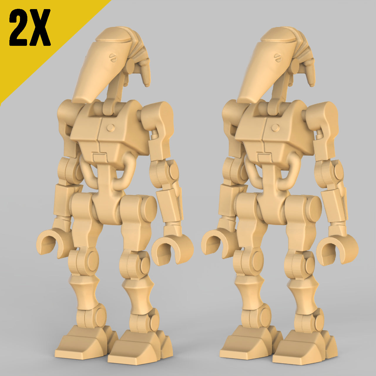 [PAINTED] 2X B1 War Droid custom minifigure