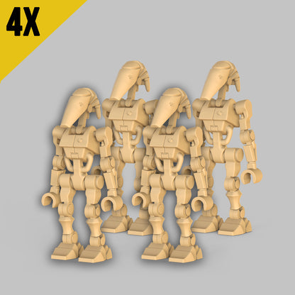 [PAINTED] 4X B1 War Droid custom minifigure