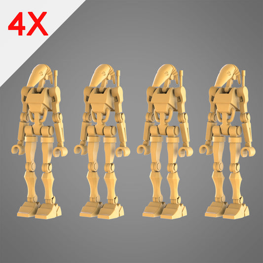 [PAINTED] 4X War Droid custom minifigure