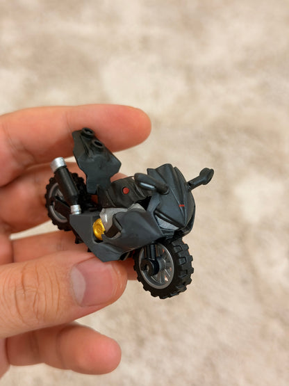 LEGO-Compatible Sport Motorcycle Body – Black Racing Bike Frame for Minifigures