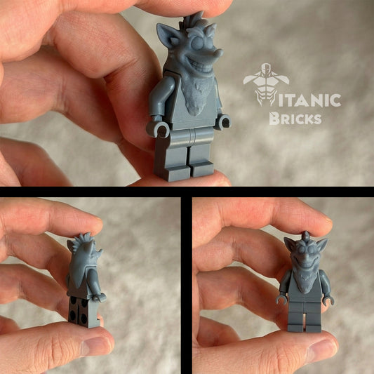 Crash Bandicoot custom minifigure piece