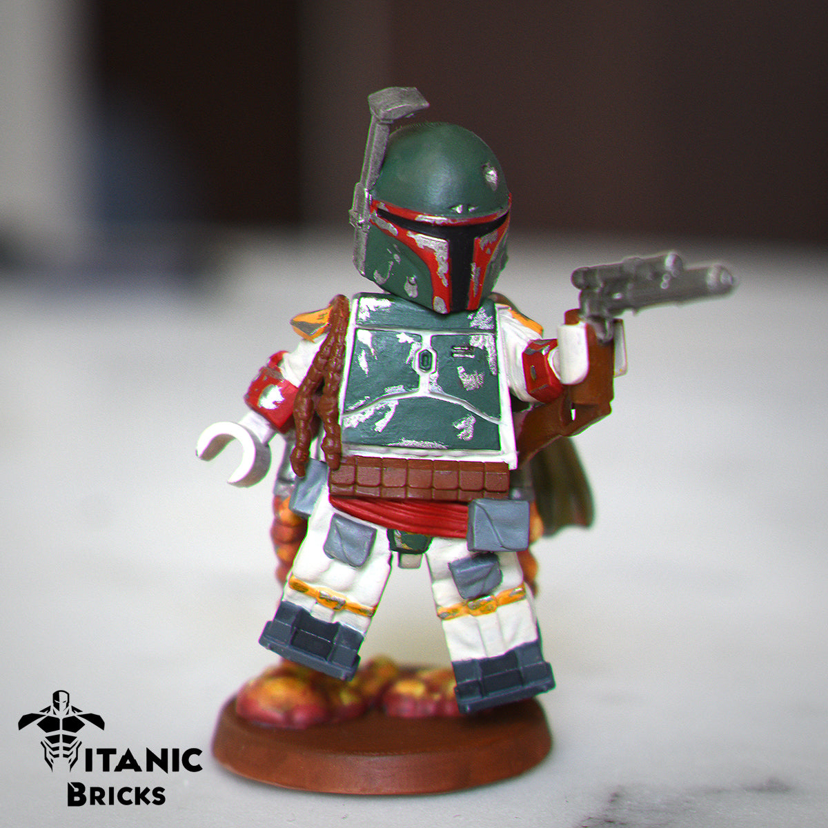 Painted bounty hunter figurine