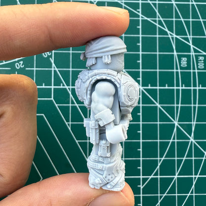 Marcus Fenix Custom Minifigure Gears of War Side View