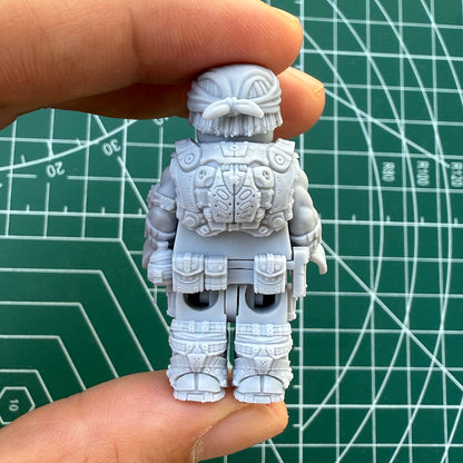 Marcus Fenix lego Minifigure Gears of War Back View