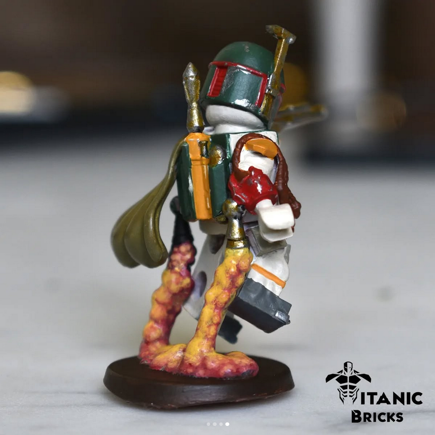 boba fett lego minifigure statue back view 2
