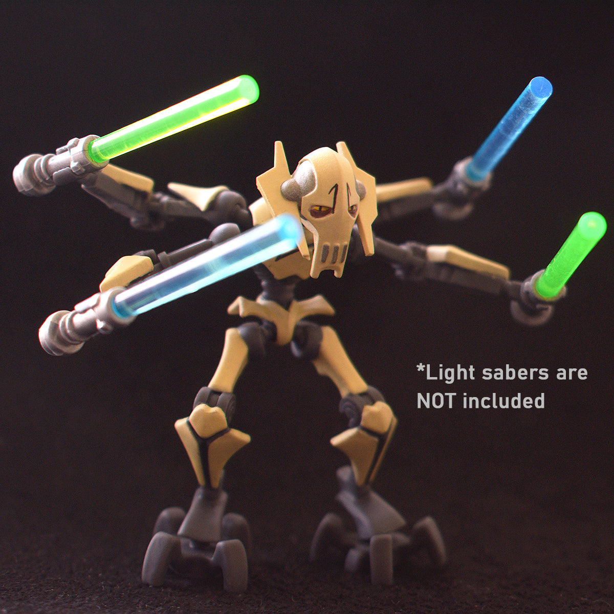 general grievous custom lego figure holding light sabers