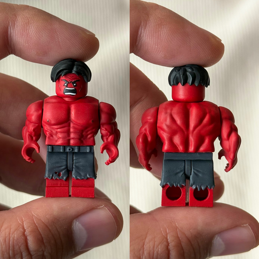 red hulk custom lego minifigure