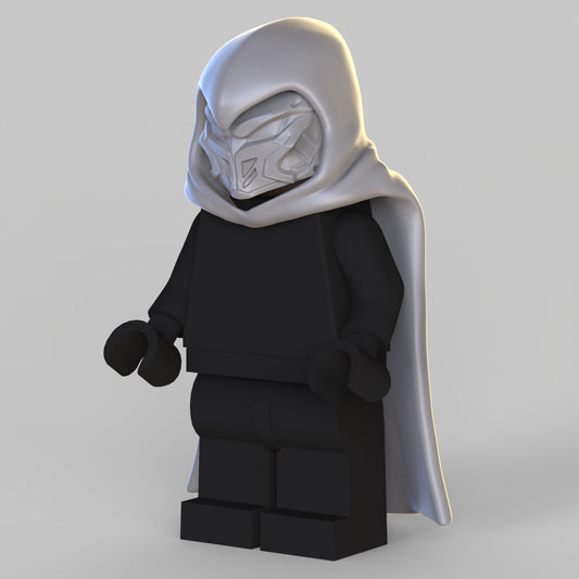 Marvel Rivals Moon Knight minifigure mask and cape