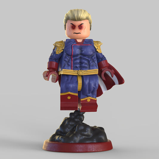 [Painted] Bad Hero custom minifigure statue
