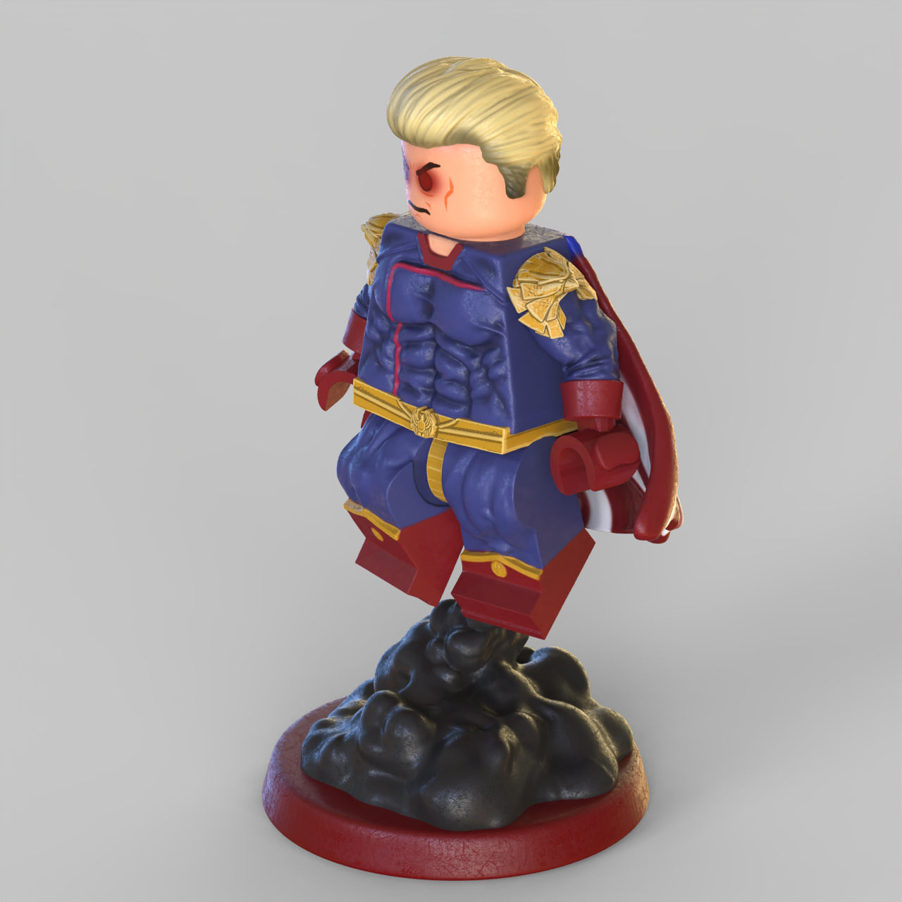 [Painted] Bad Hero custom minifigure statue
